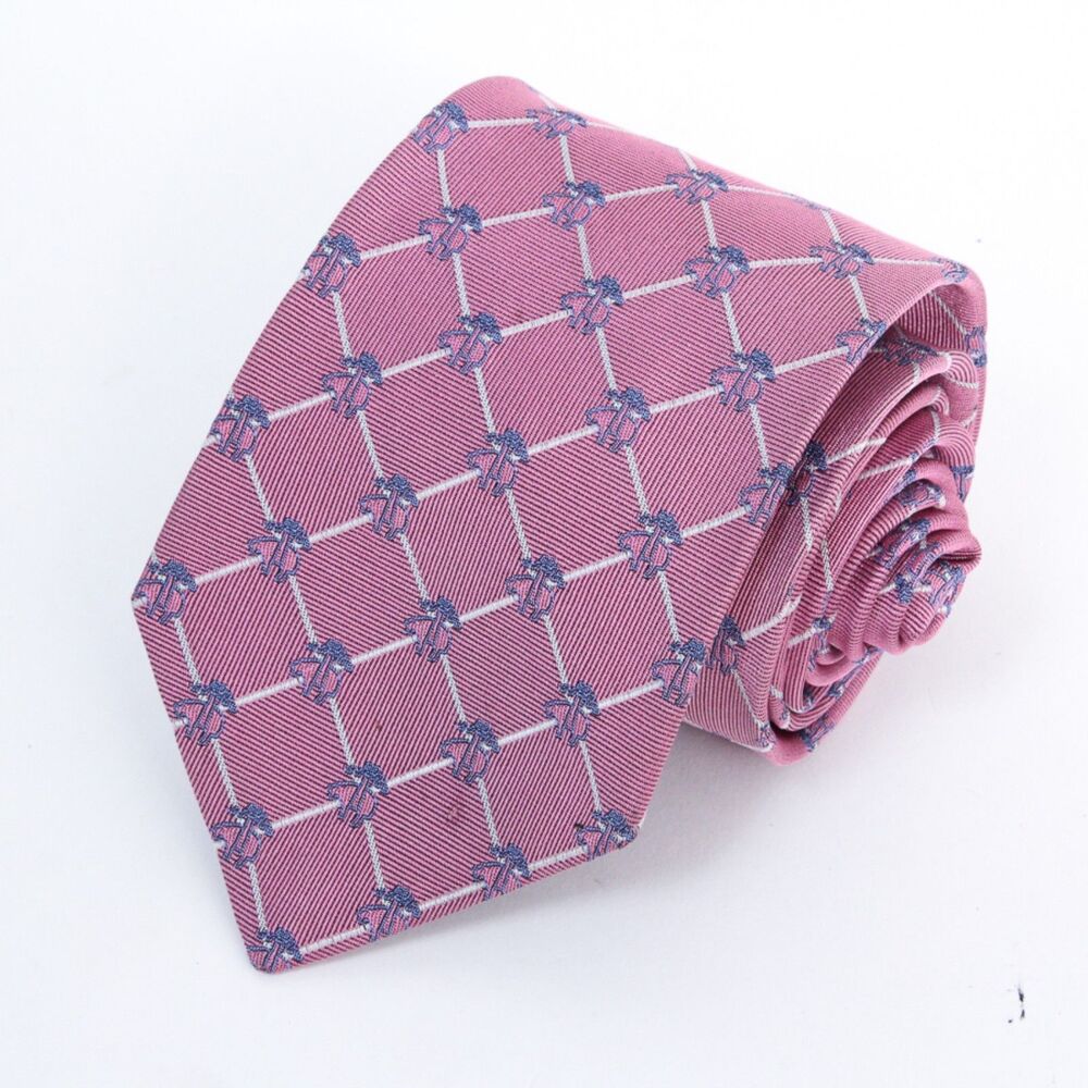 Brooks Brothers Silk Golden Fleece All Over Geometric Classic Windowpane Necktie